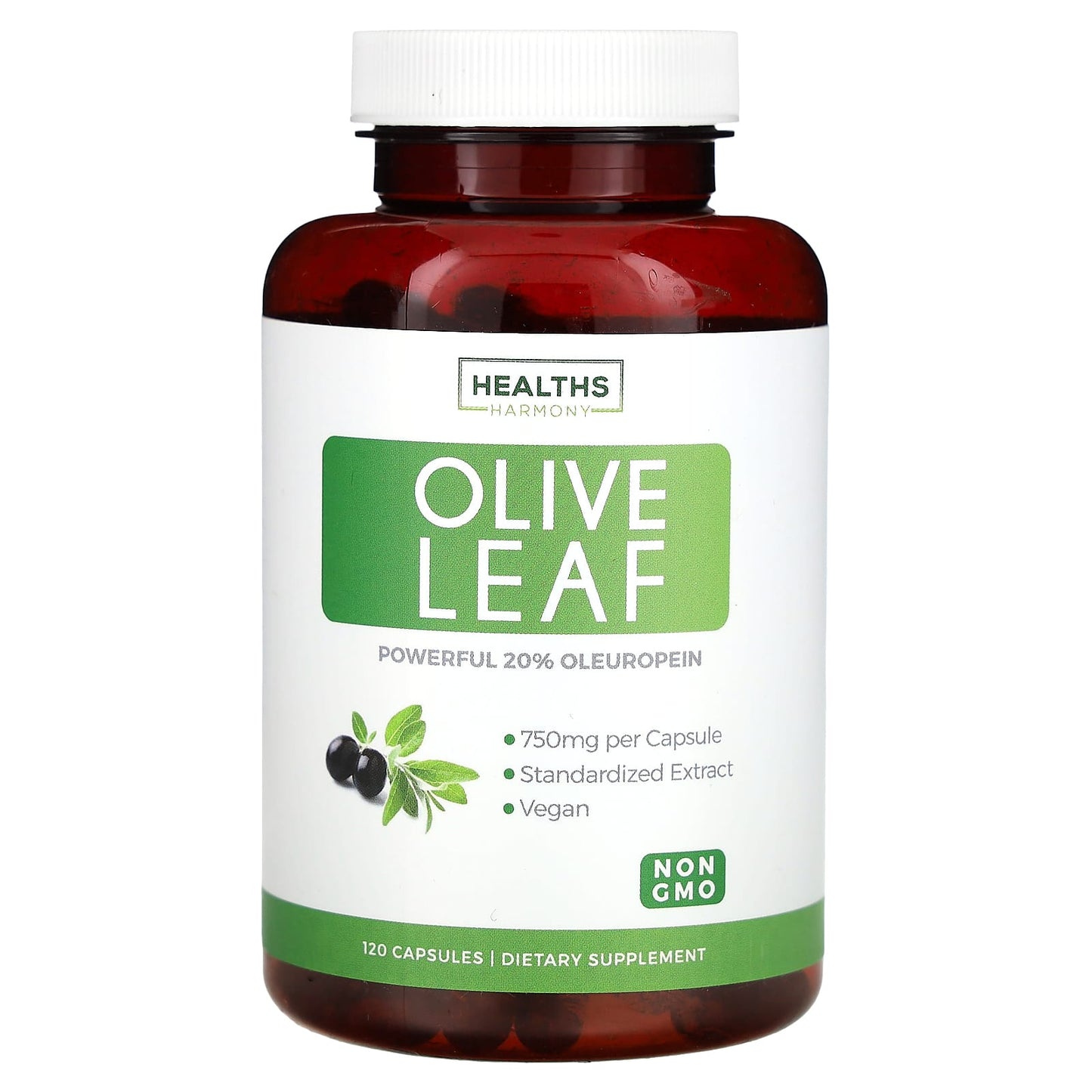 Healths Harmony-Olive Leaf-120 Capsules