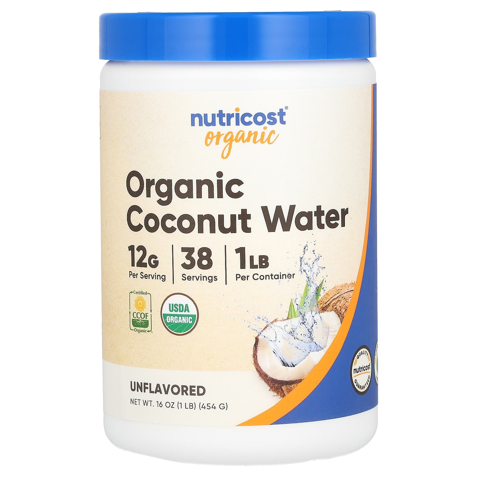 Nutricost-Organic Coconut Water-Unflavored-16 oz (454 g)