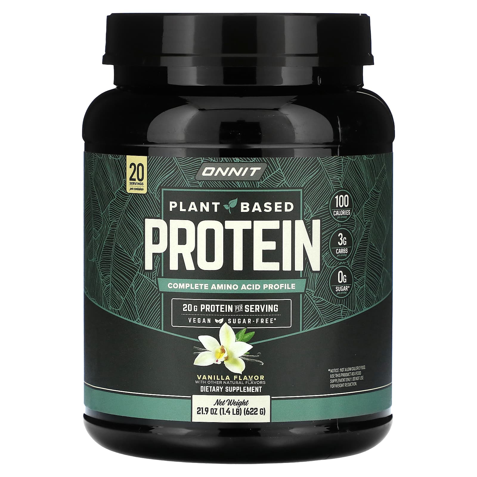 Onnit-Plant Based Protein-Vanilla-1.4 lb (622 g)