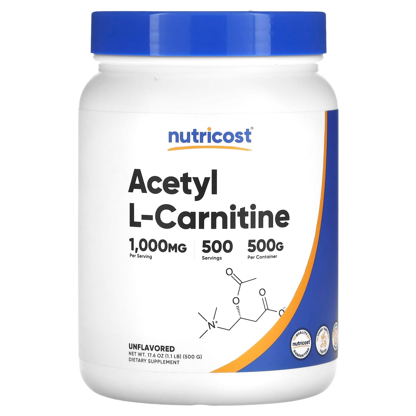 Nutricost-Acetyl L-Carnitine-Unflavored-17.6 oz (500 g)