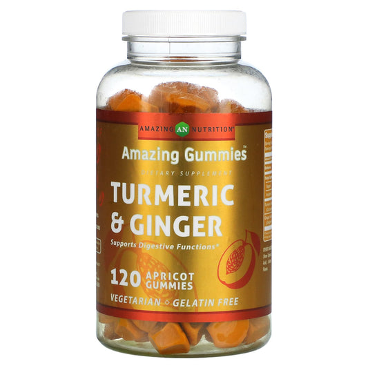 Amazing Nutrition-Amazing Gummies-Turmeric & Ginger-Apricot-120 Gummies