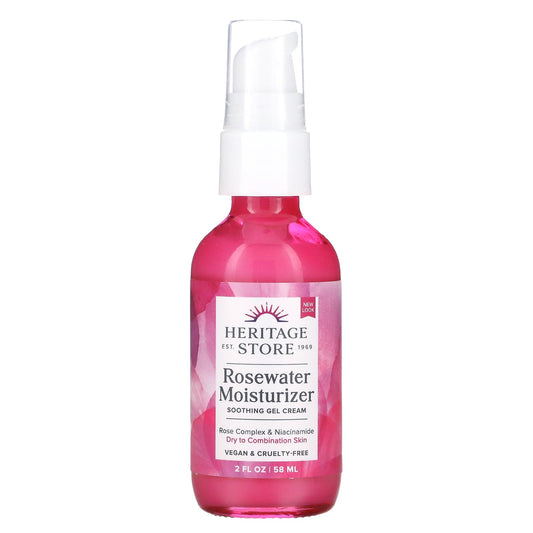 Heritage Store-Rosewater Moisturizer-Dry To Combination Skin-2 fl oz (58 ml)