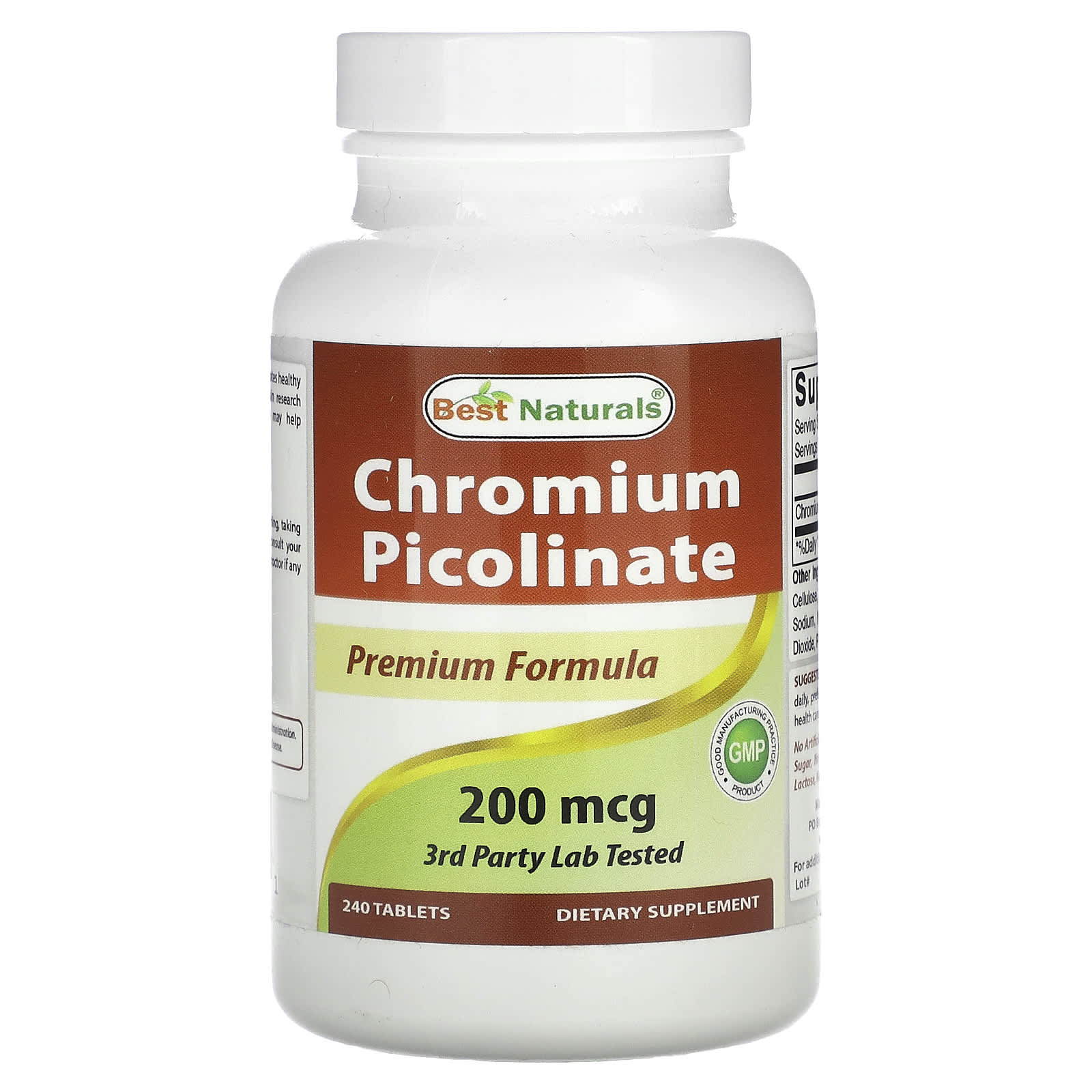 Best Naturals-Chromium Picolinate -200 mcg -240 Tablets