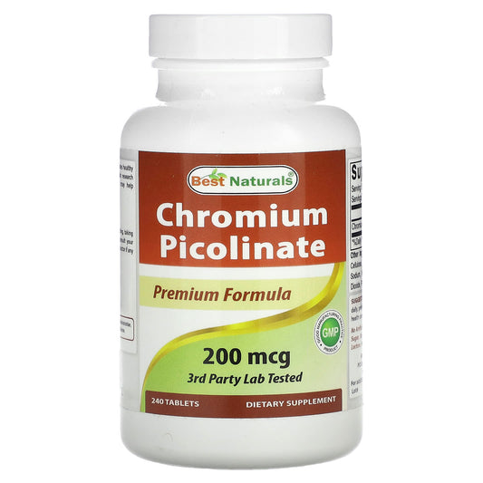 Best Naturals-Chromium Picolinate -200 mcg -240 Tablets