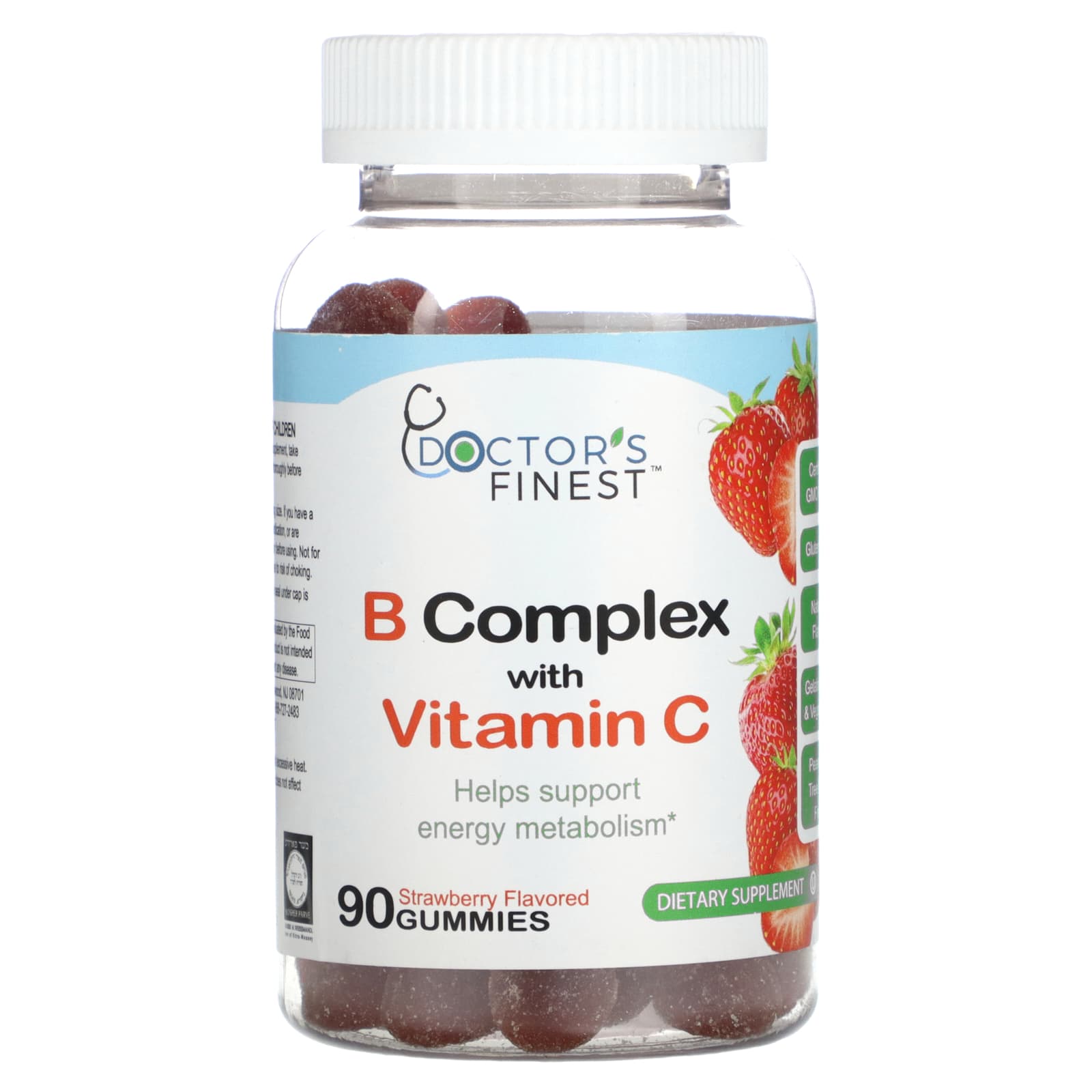 Doctor's Finest-B Complex with Vitamin C-Strawberry-90 Gummies