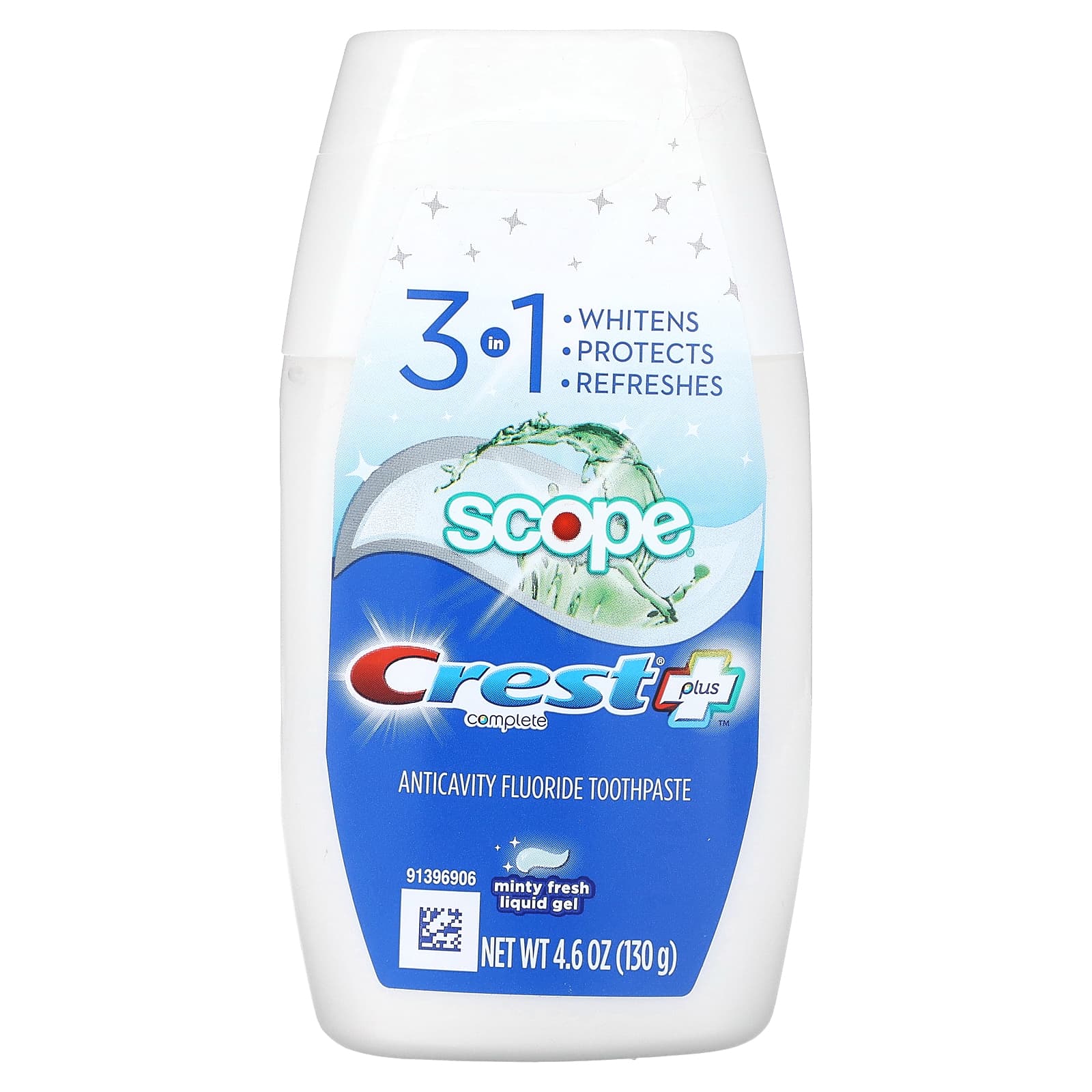 Crest-Complete Plus Scope-Fluoride Toothpaste-Minty Fresh Liquid Gel-4.6 oz (130 g)