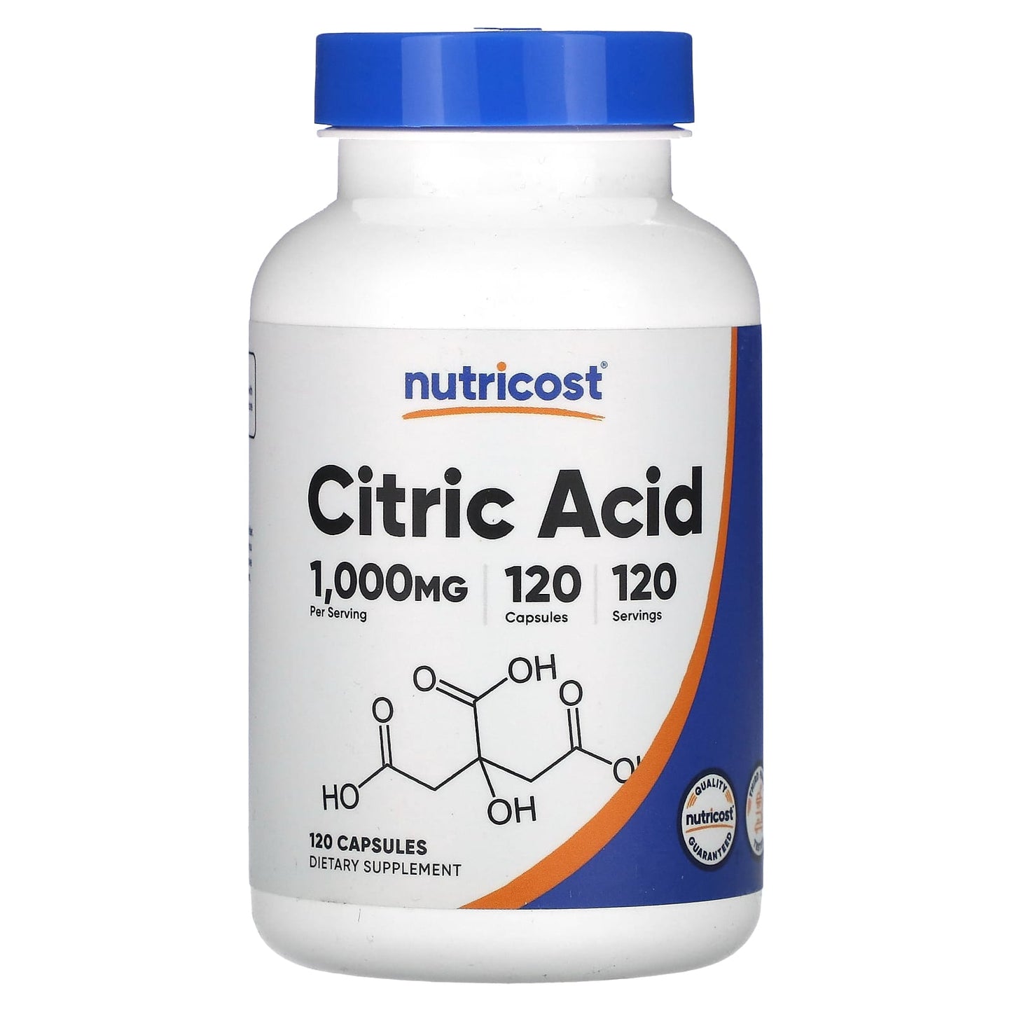 Nutricost-Citric Acid-1,000 mg-120 Capsules