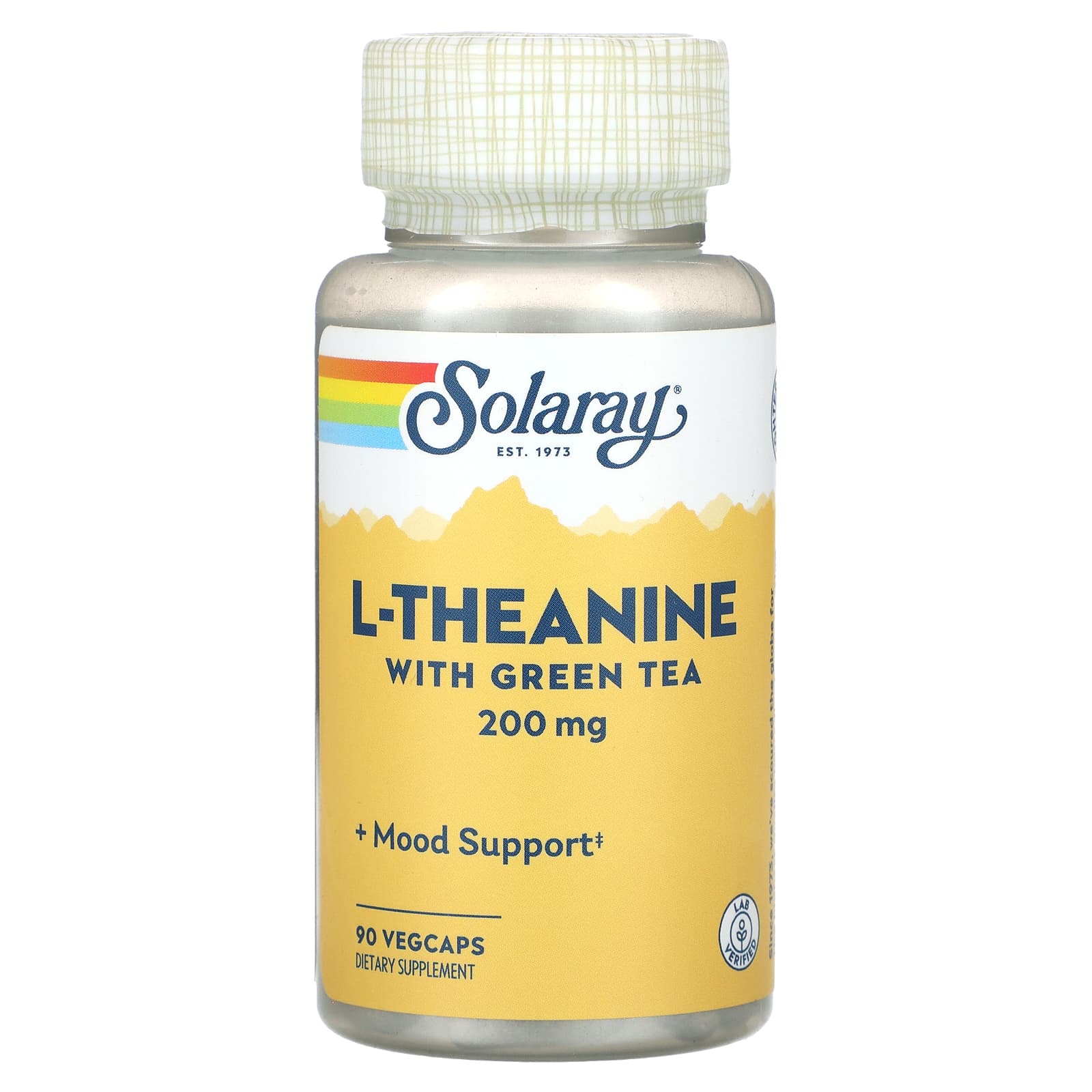 Solaray-L-Theanine With Green Tea-200 mg-90 VegCaps