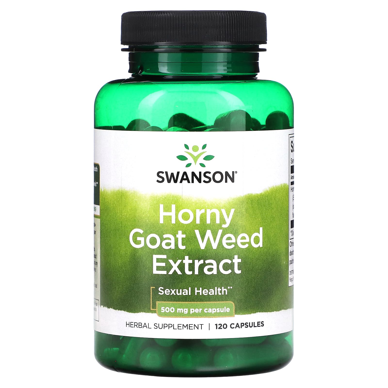 Swanson-Horny Goat Weed Extract-500 mg-120 Capsules