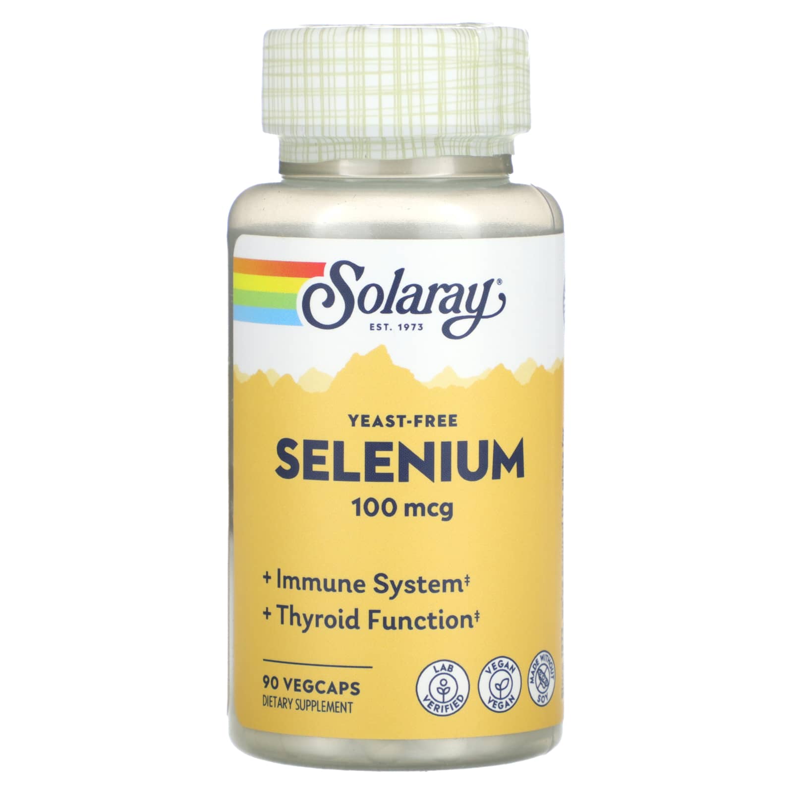 Solaray-Yeast-Free Selenium-100 mcg-90 VegCaps