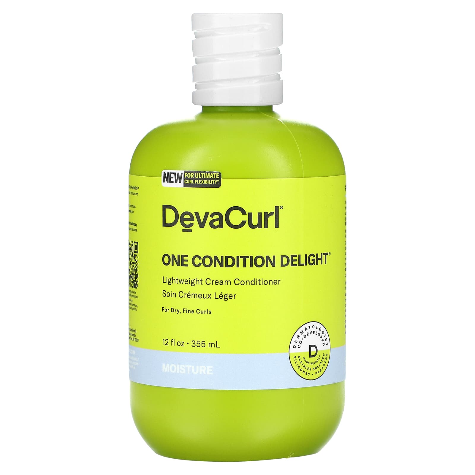 DevaCurl-One Condition Delight-Lightweight Cream Conditioner-For Dry-Fine Curls-12 fl oz (355 ml)