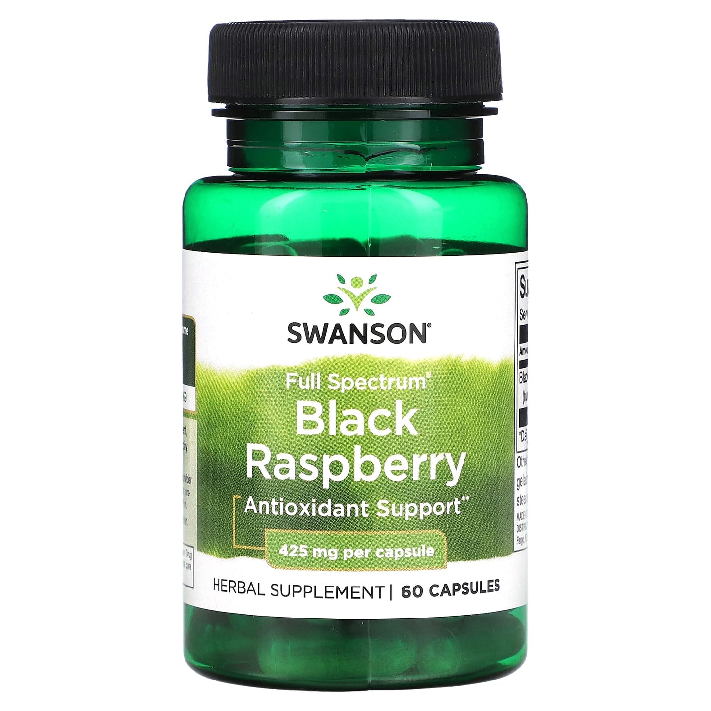 Swanson-Full Spectrum Black Raspberry-425 mg-60 Capsules