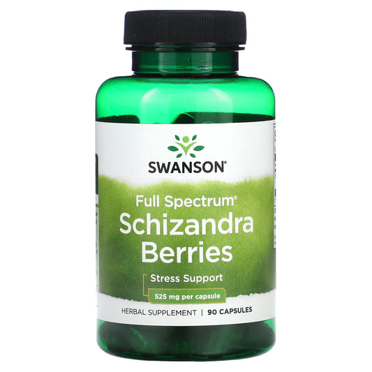 Swanson-Full Spectrum Schizandra Berries-525 mg-90 Capsules