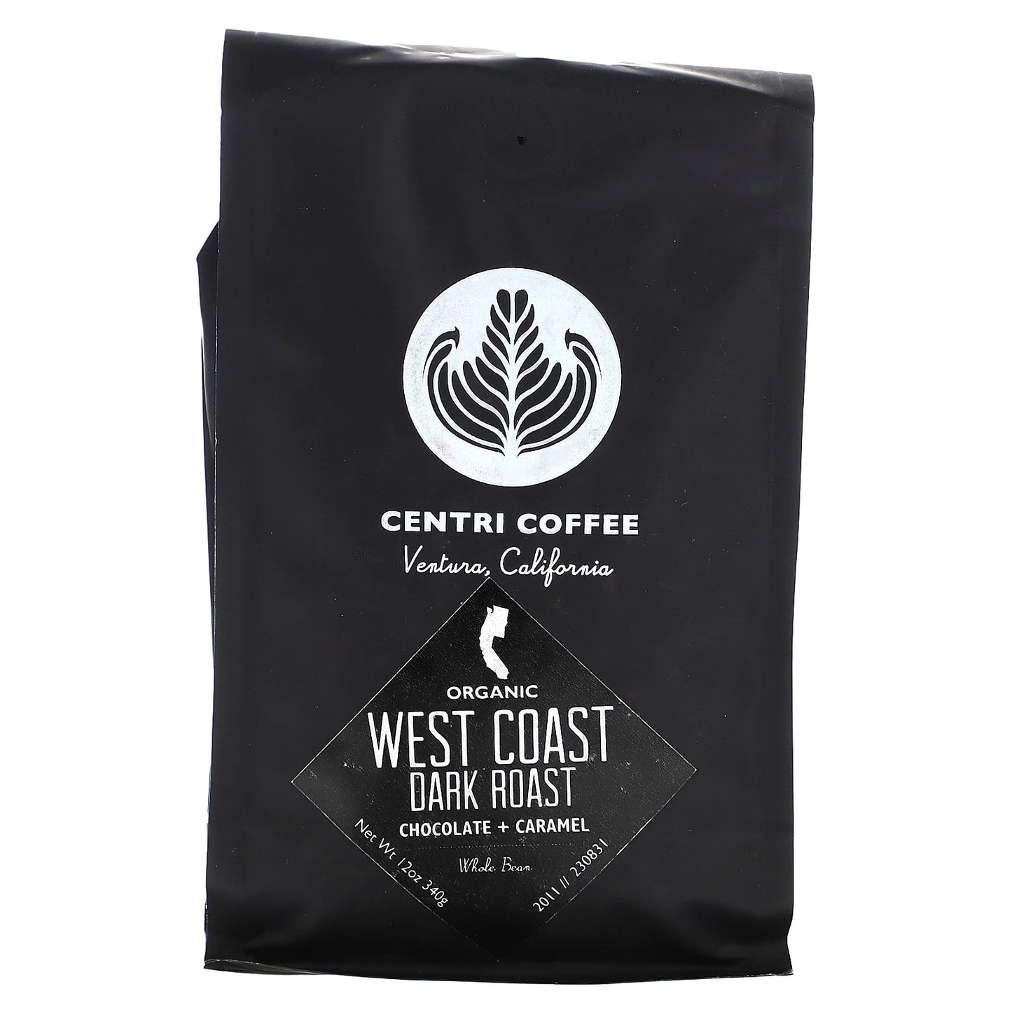 Cafe Altura-Centri Coffee-Organic West Coast-Whole Bean-Dark Roast-12 oz (340 g)