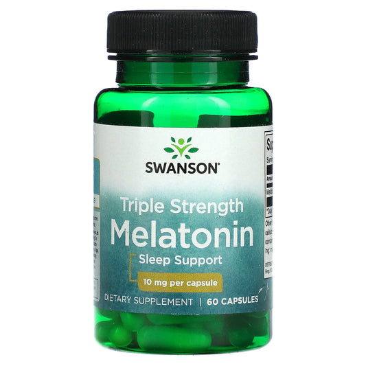 Swanson-Triple Strength Melatonin-10 mg-60 Capsules