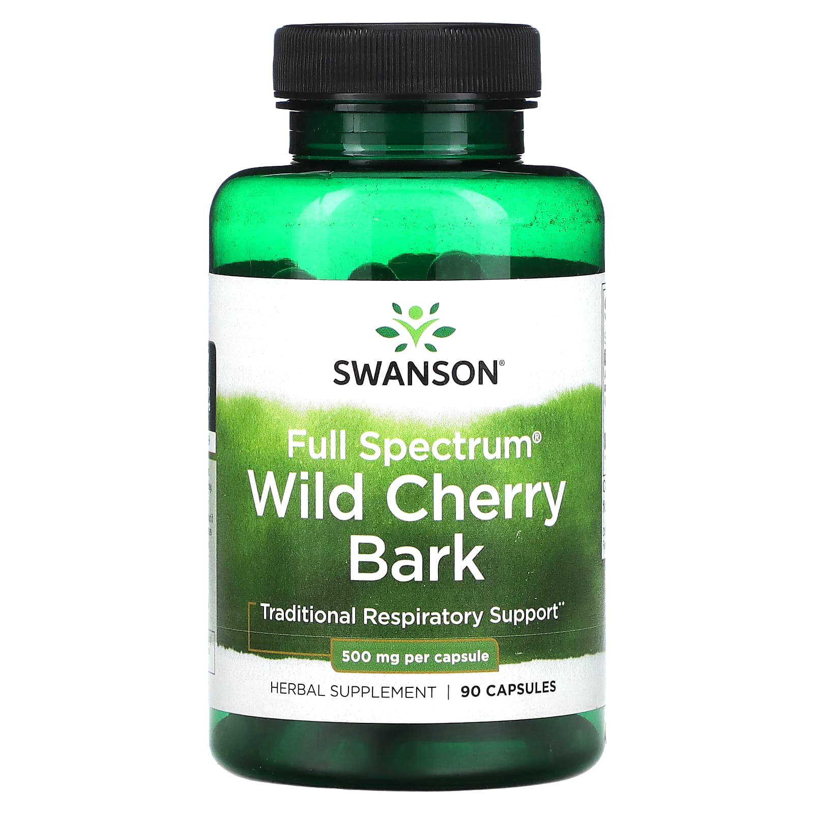 Swanson-Full Spectrum-Wild Cherry Bark-500 mg-90 Capsules