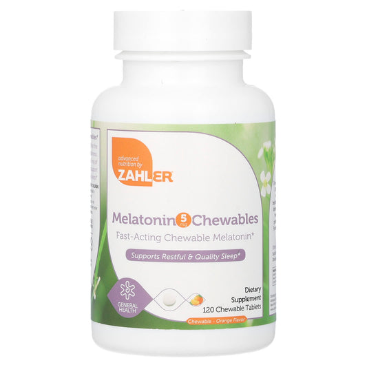 Zahler-Melatonin Chewables-Orange-5 mg-120 Chewable Tablets