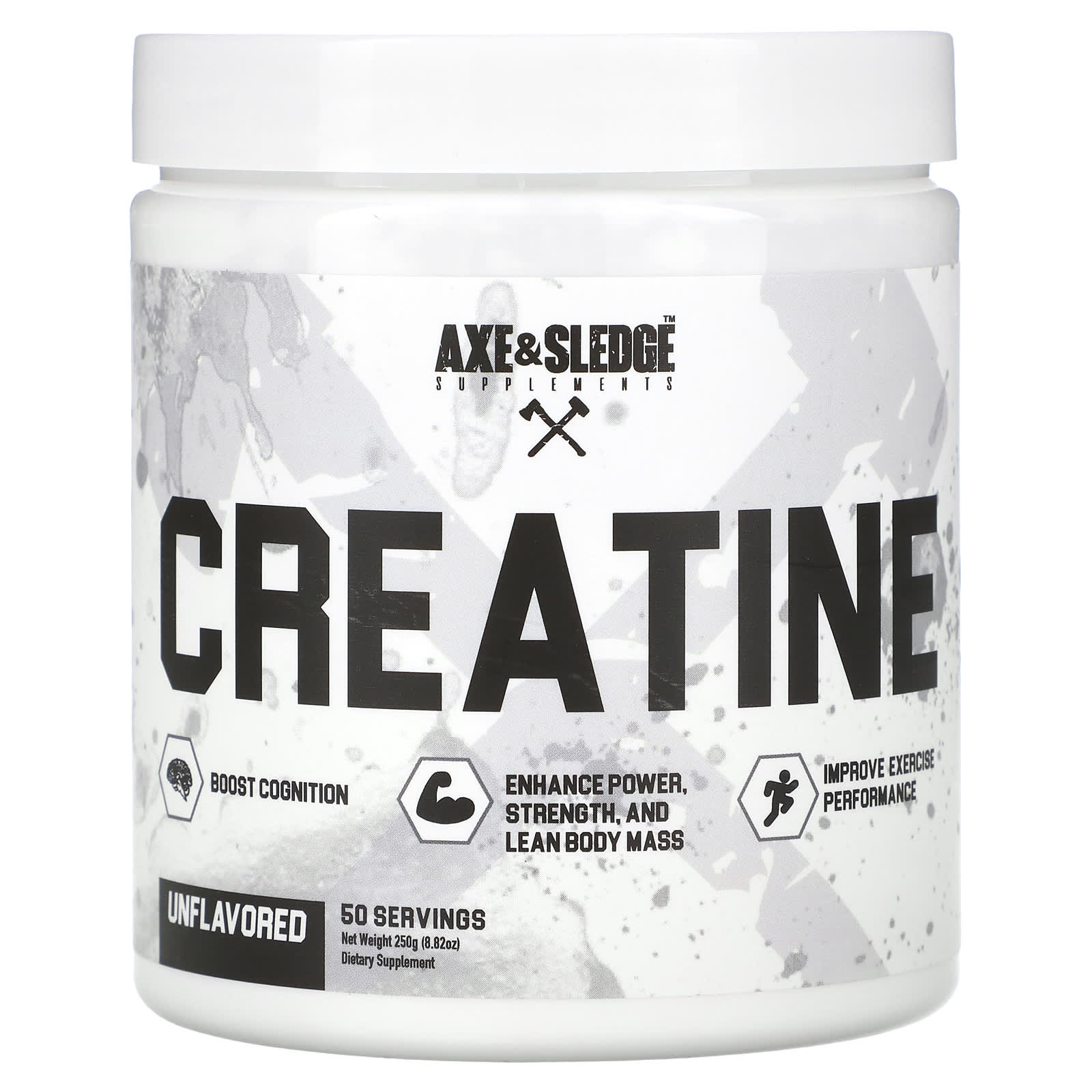 Axe & Sledge Supplements-Basics-Creatine-Unflavored-8.82 oz (250 g)