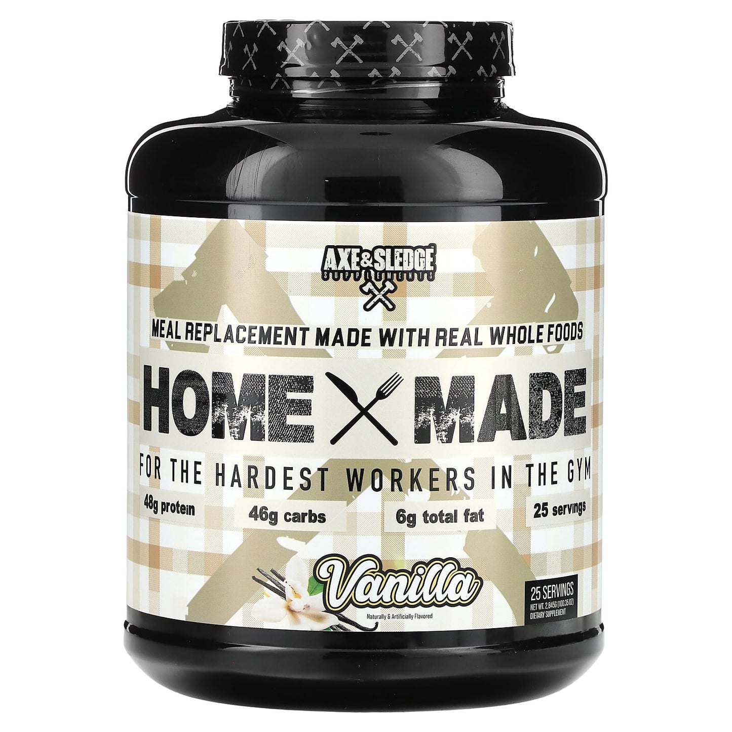 Axe & Sledge Supplements-Home Made-Meal Replacement-Vanilla-100.35 oz (2,845 g)