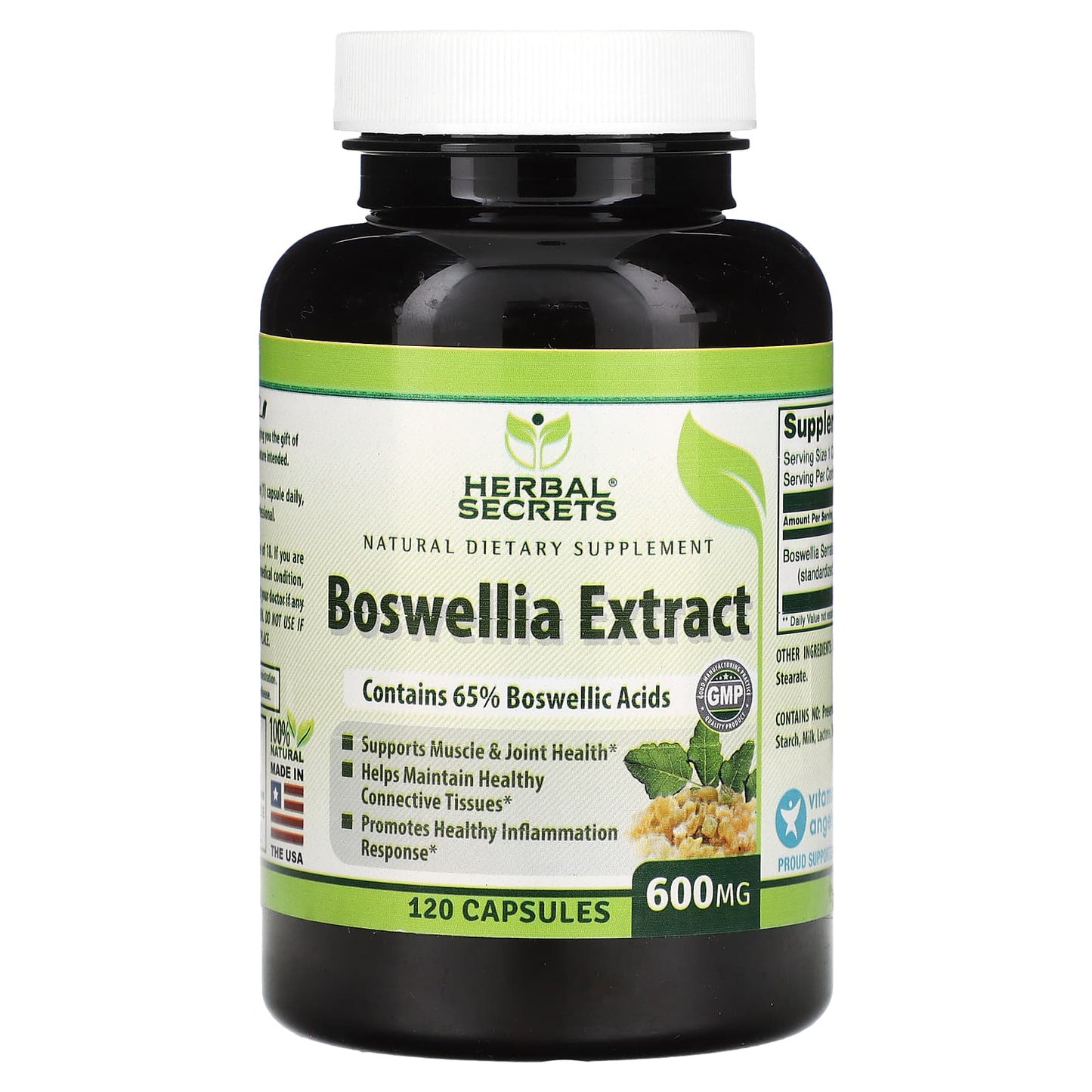 Herbal Secrets-Boswellia Extract-600 mg-120 Capsules