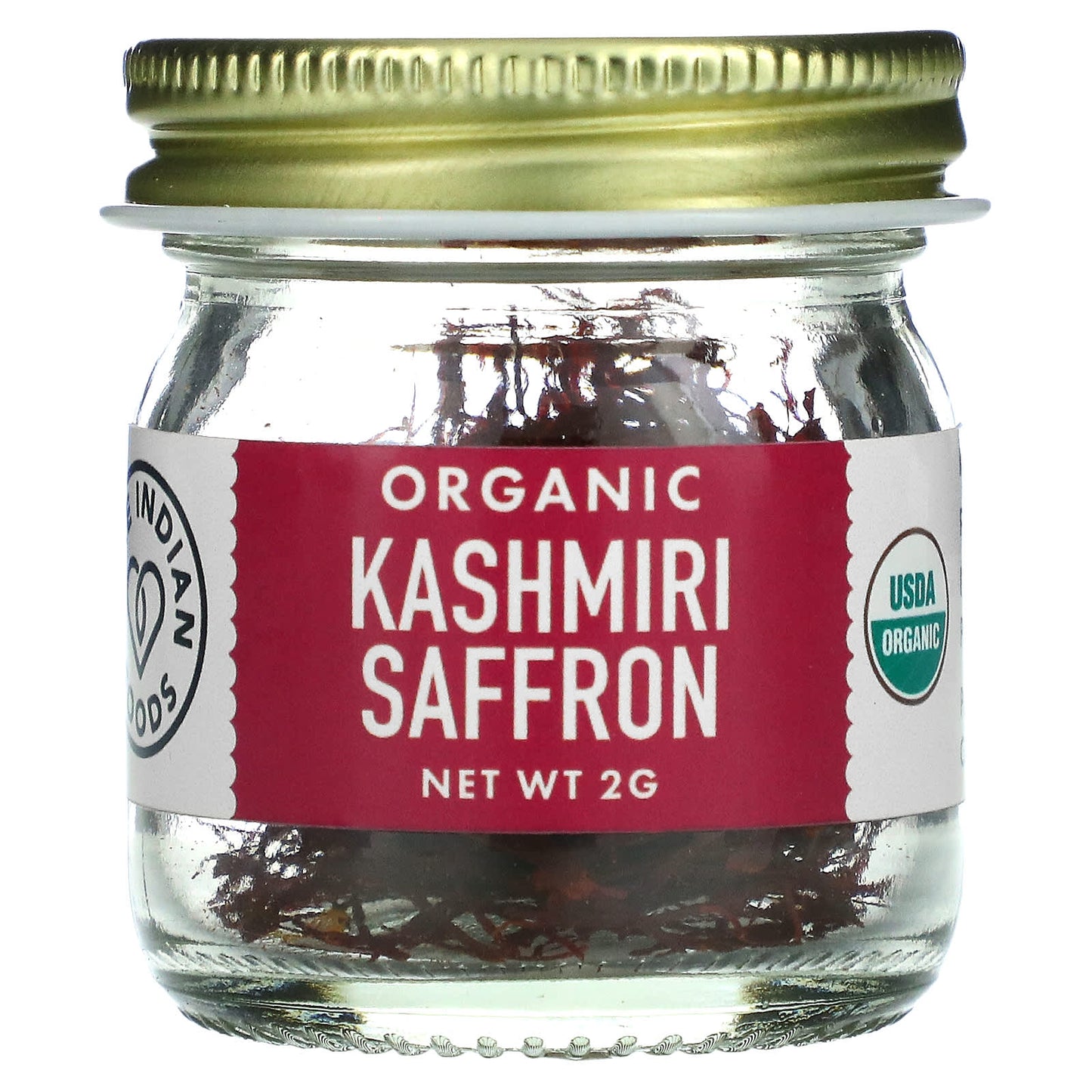 Pure Indian Foods-Organic Kashmiri Saffron-2 g