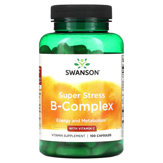 Swanson-Super Stress-B-Complex-With Vitamin C-100 Capsules