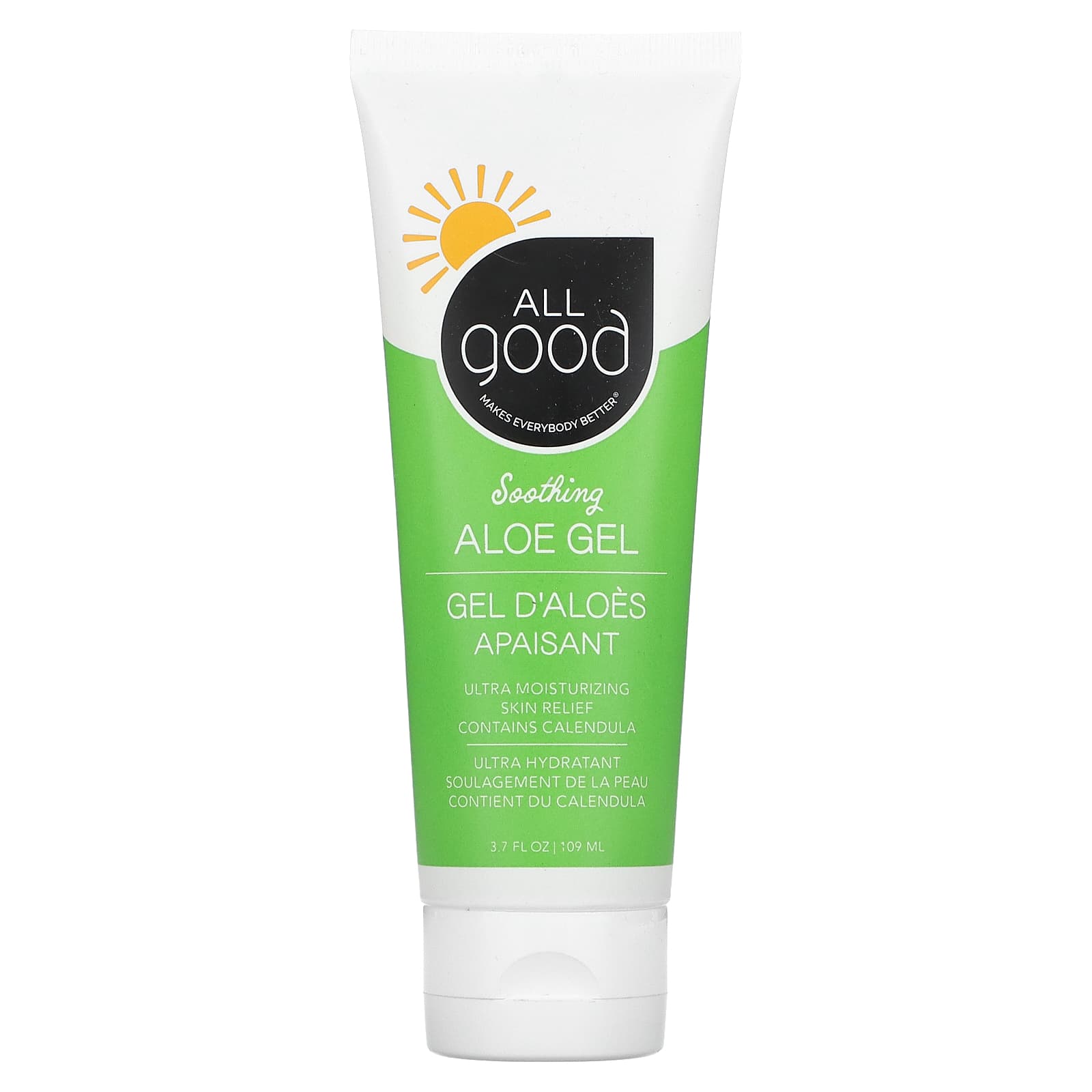 All Good Products-Soothing Aloe Gel-3.7 fl oz (109 ml)