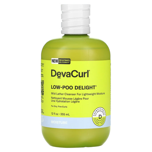 DevaCurl-Low-Poo Delight-Mild Lather Cleanser For Lightweight Moisture-12 fl oz (355 ml)