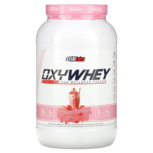 EHPlabs-OxyWhey-Lean Wellness Protein-Strawberry Milkshake-1.94 lb (880 g)