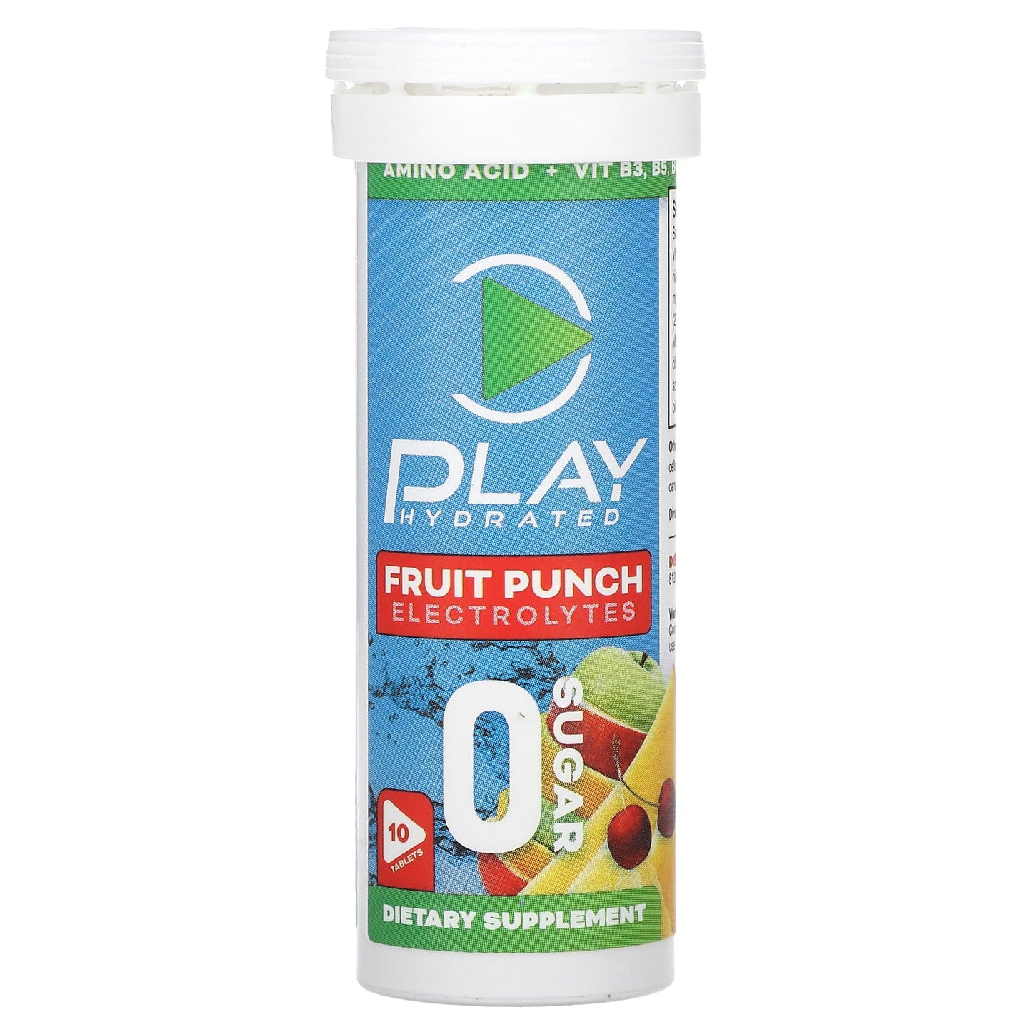 Play Hydrated-Electrolytes-Fruit Punch-10 Tablets