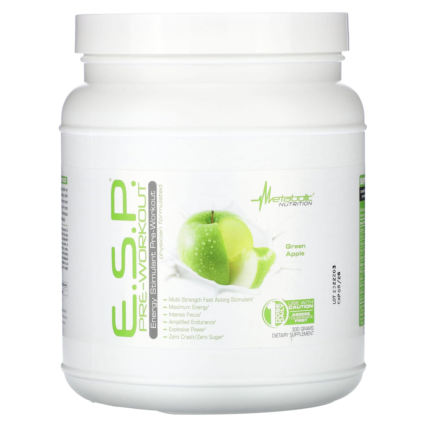 Metabolic Nutrition-E.S.P. Pre-Workout-Green Apple-300 g