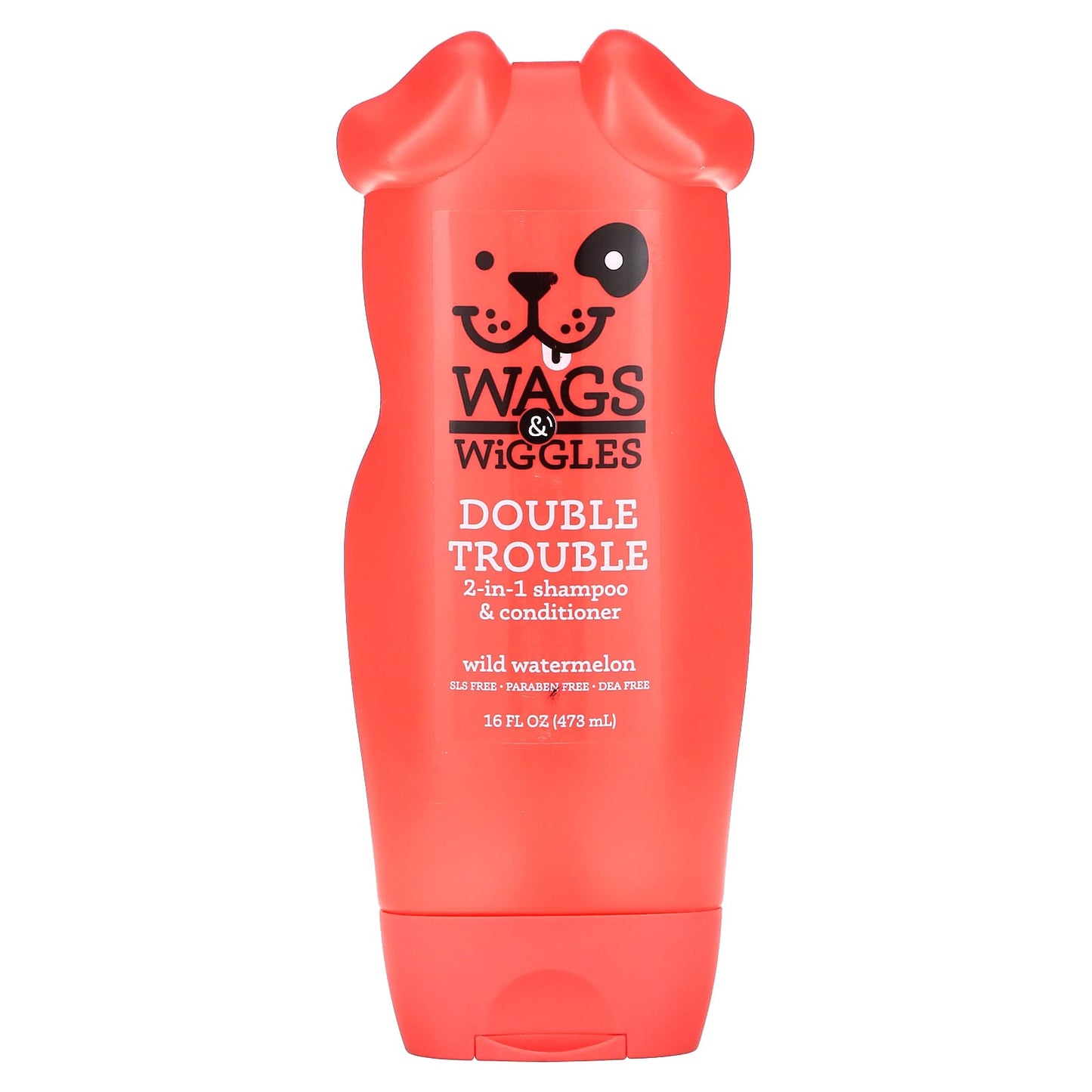 Wags & Wiggles-Double Trouble 2-in-1 Shampoo & Conditioner-Wild Watermelon-16 fl oz (473 ml)