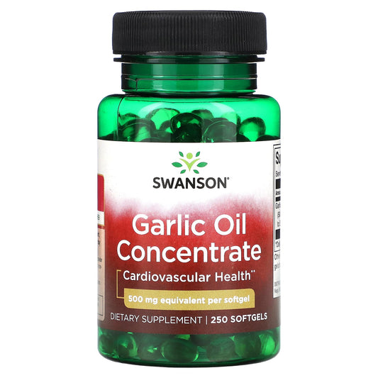 Swanson-Garlic Oil Concentrate-500 mg-250 Softgels