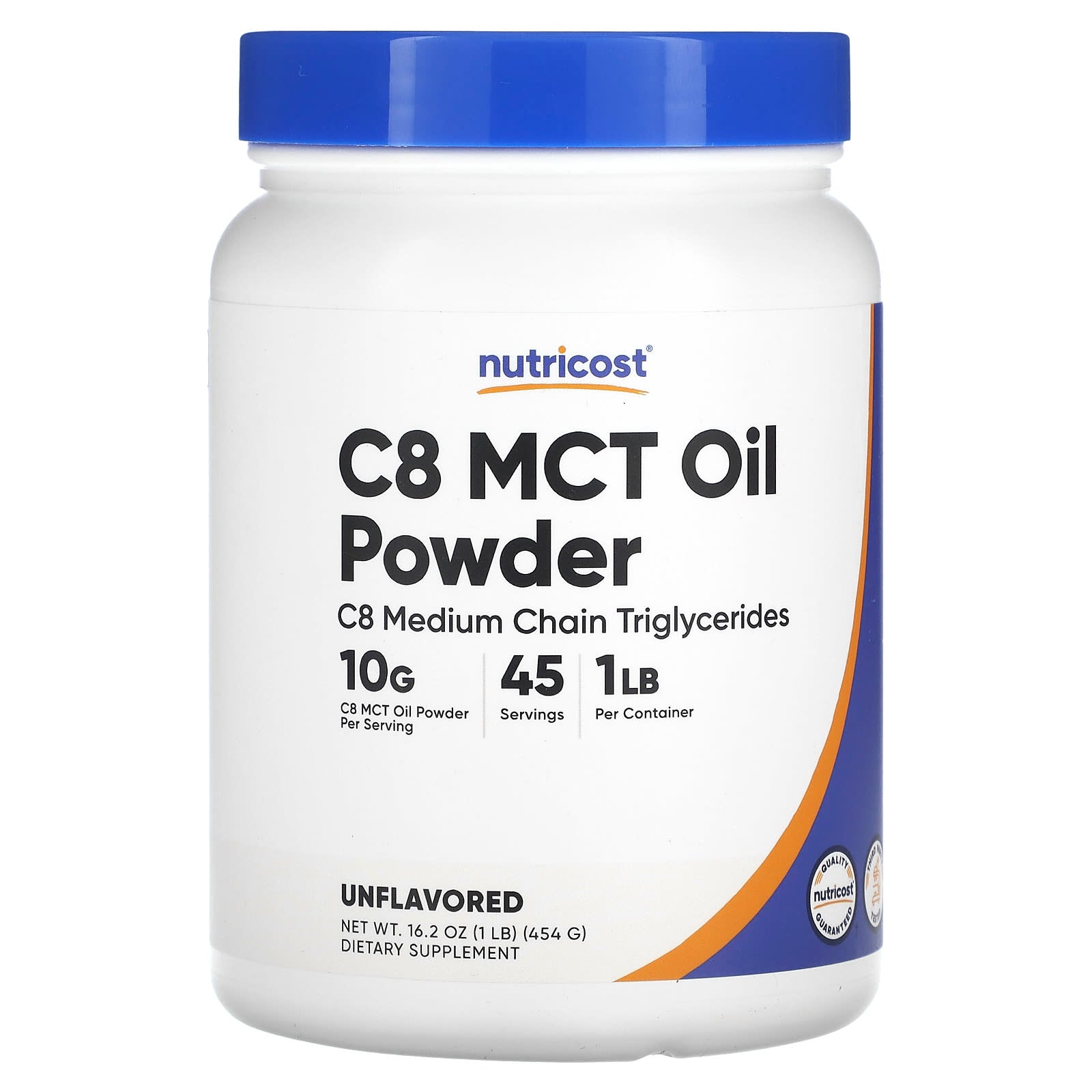 Nutricost-C8 MCT Oil Powder-Unflavored-16.2 oz (454 g)