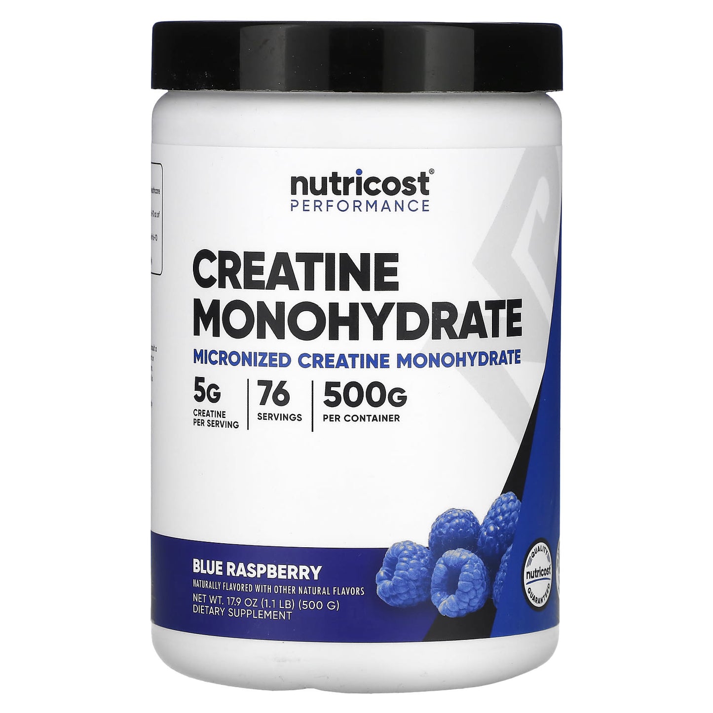 Nutricost-Performance-Creatine Monohydrate-Blue Raspberry-1.1 lb (500 g)