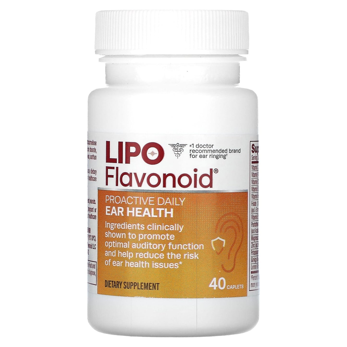 Lipo-Flavonoid-Proactive Daily Ear Health-40 Caplets