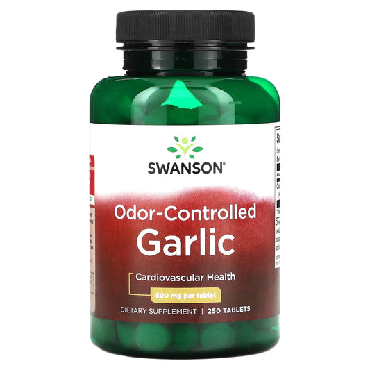 Swanson-Odor-Controlled Garlic-500 mg -250 Tablets