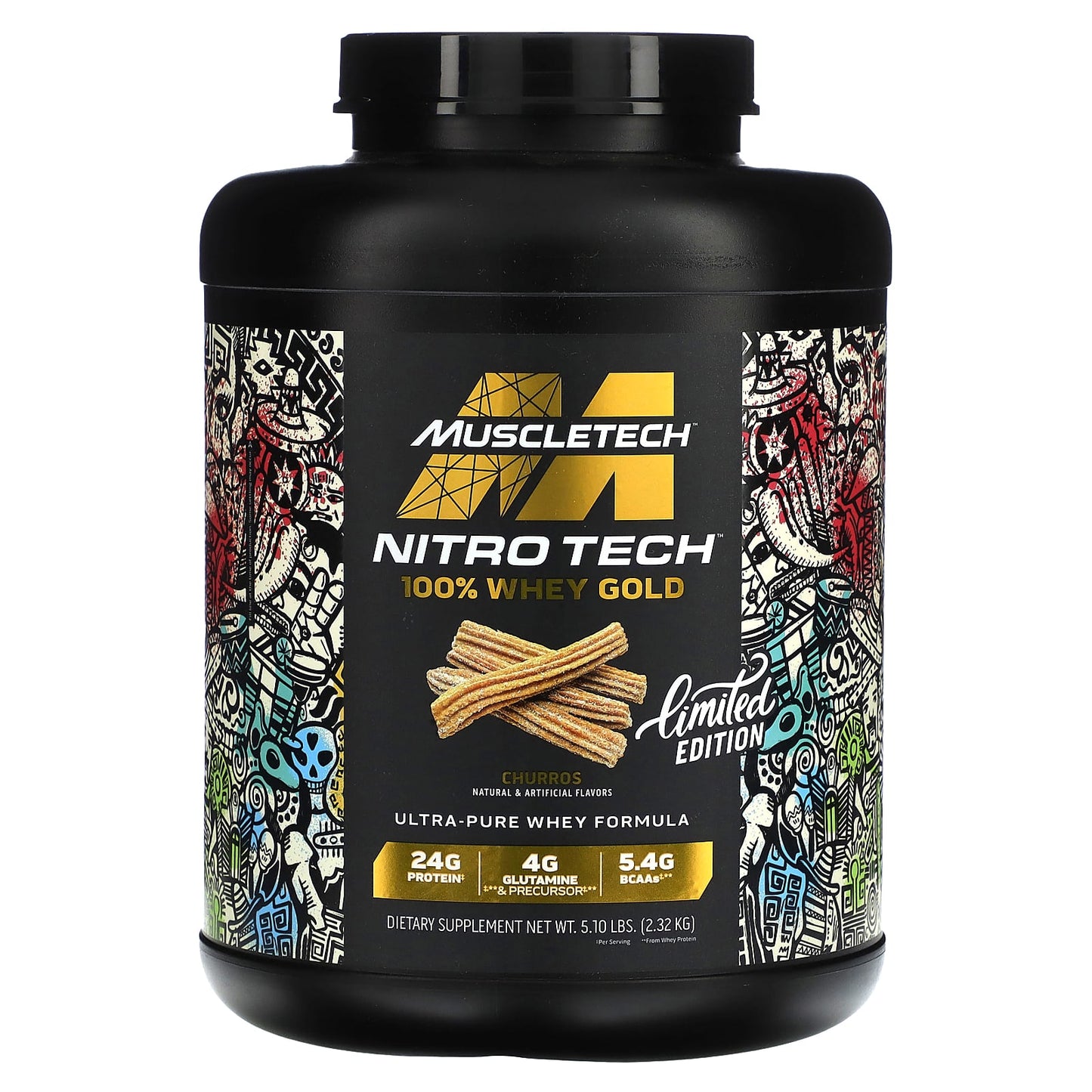 MuscleTech-Nitro Tech-100% Whey Gold-Limited Edition-Churros-5.10 lbs (2.32 kg)