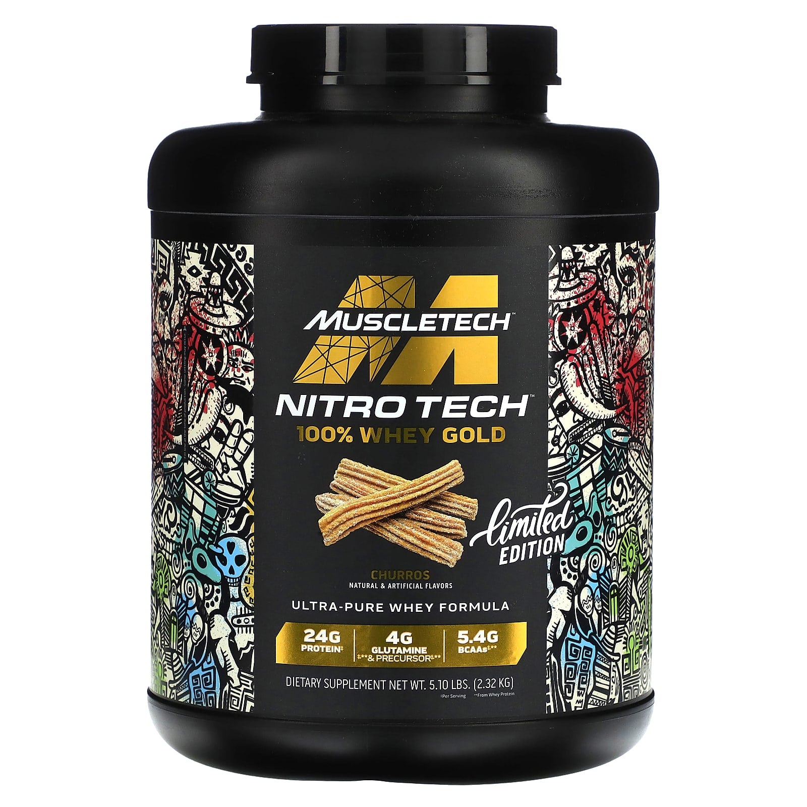 MuscleTech-Nitro Tech-100% Whey Gold-Limited Edition-Churros-5.10 lbs (2.32 kg)