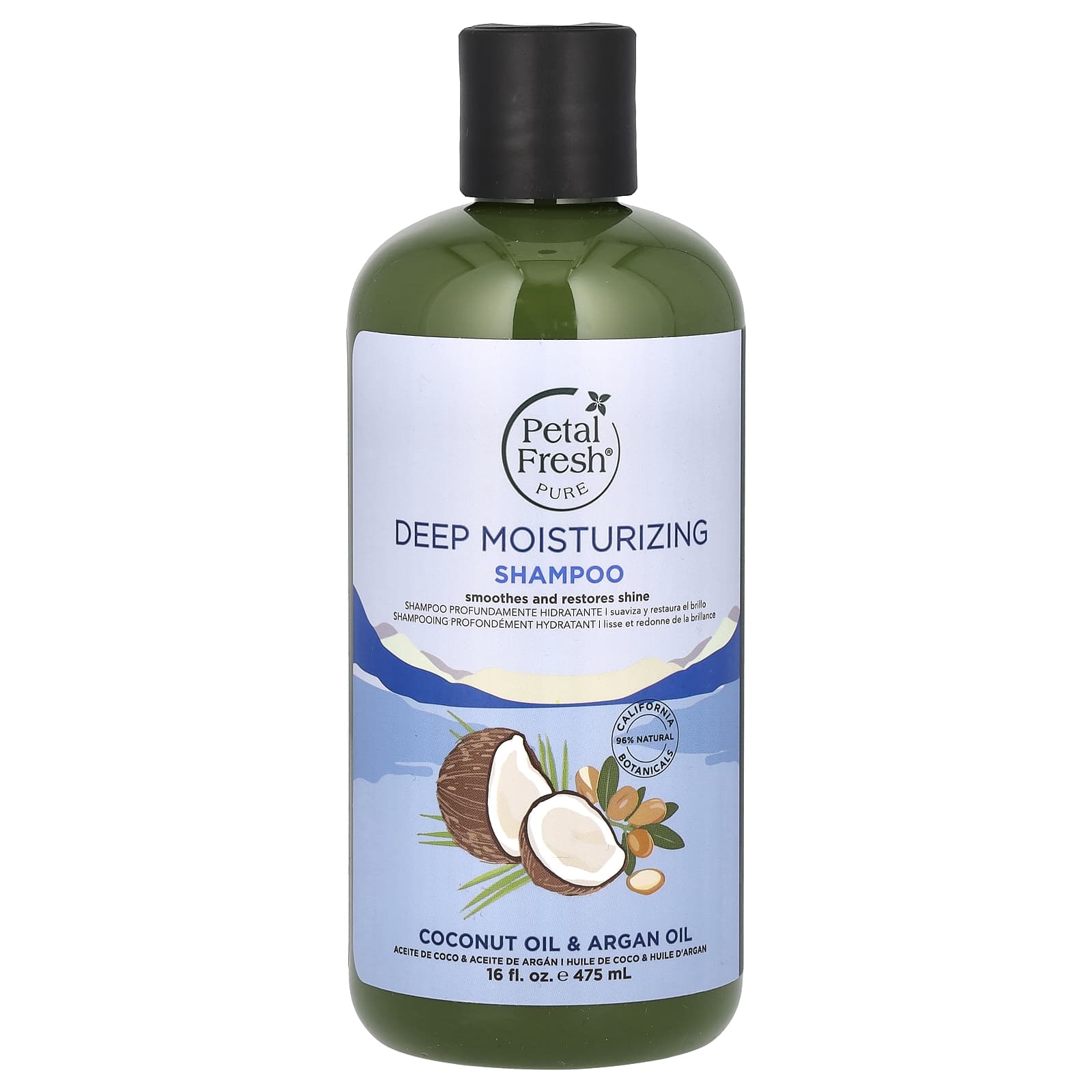 Petal Fresh-Deep Moisturizing Shampoo-Smoothes and Restores Shine-Coconut Oil & Argan Oil-16 fl oz (475 ml)