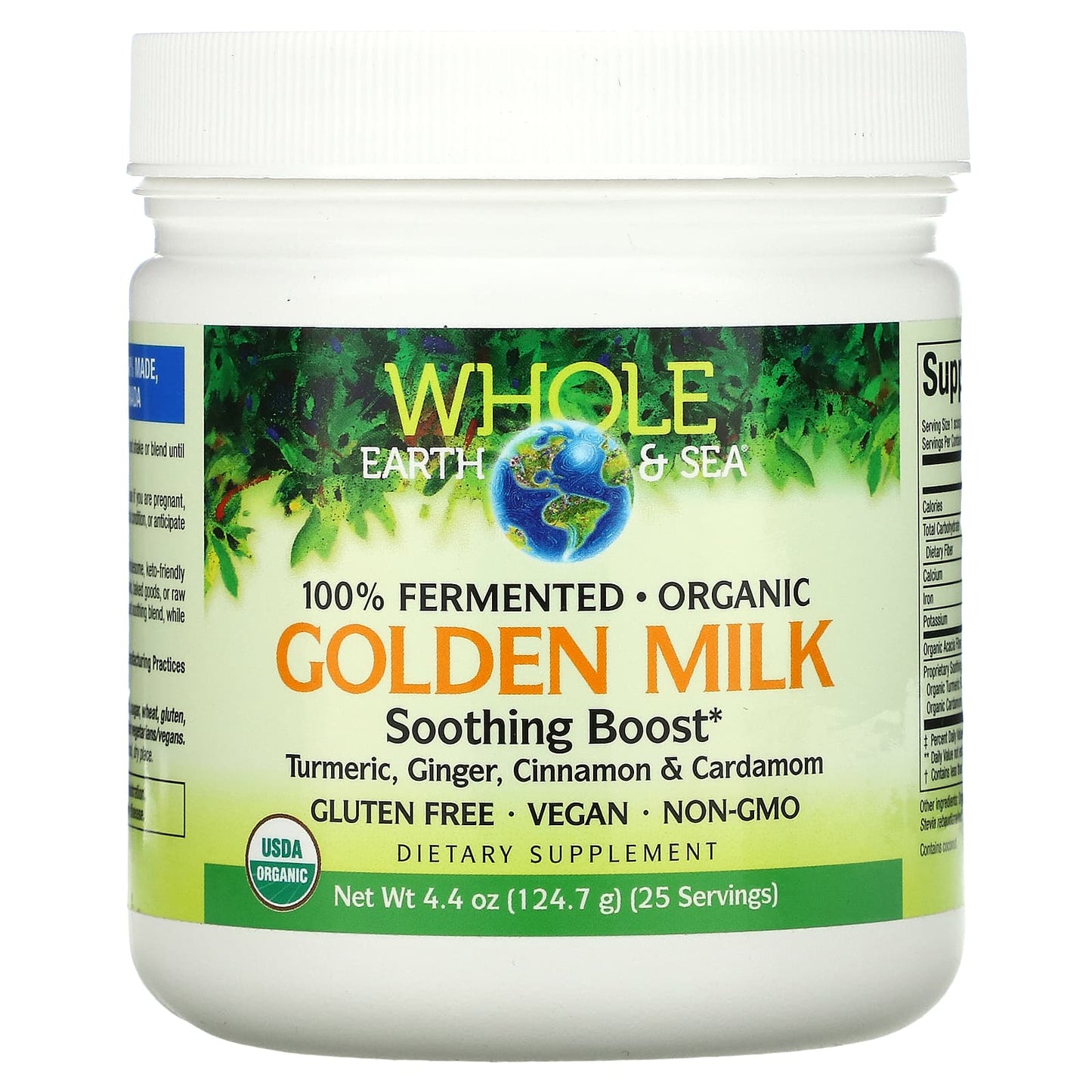 Natural Factors-Whole Earth & Sea-Golden Milk Soothing Boost-4.4 oz (124.7 g)