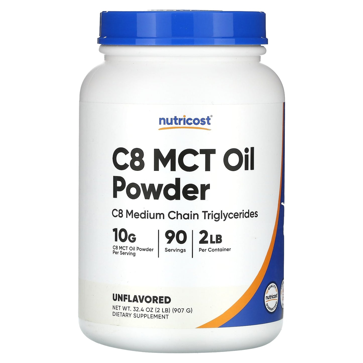 Nutricost-C8 MCT Oil Powder-Unflavored-2 lb (907 g)