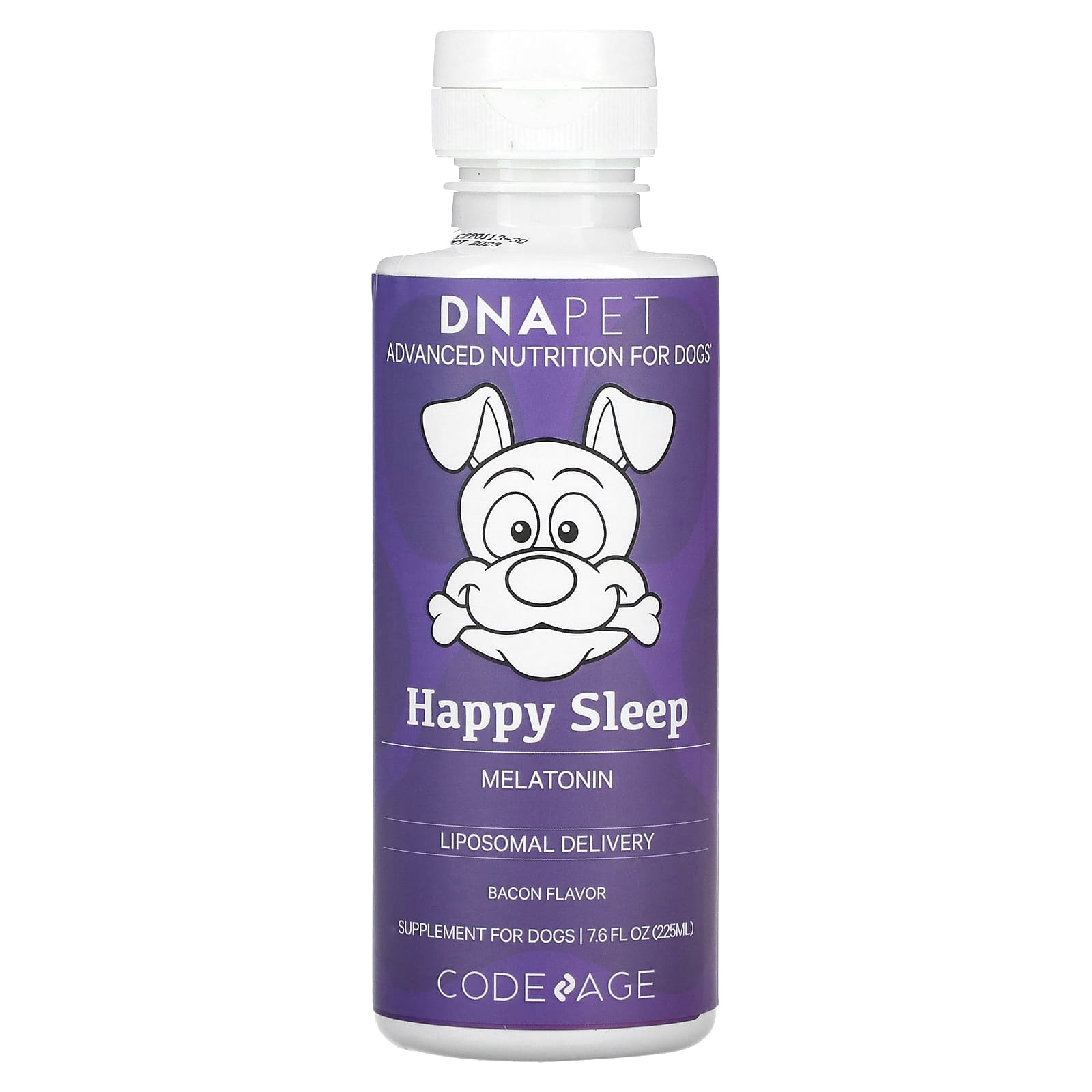 Codeage-DNA Pet-Happy Sleep Melatonin-For Dogs-Bacon-7.6 fl oz (225 ml)