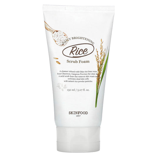 SKINFOOD-Rice Daily Brightening Scrub Foam-5.07 fl oz (150 ml)