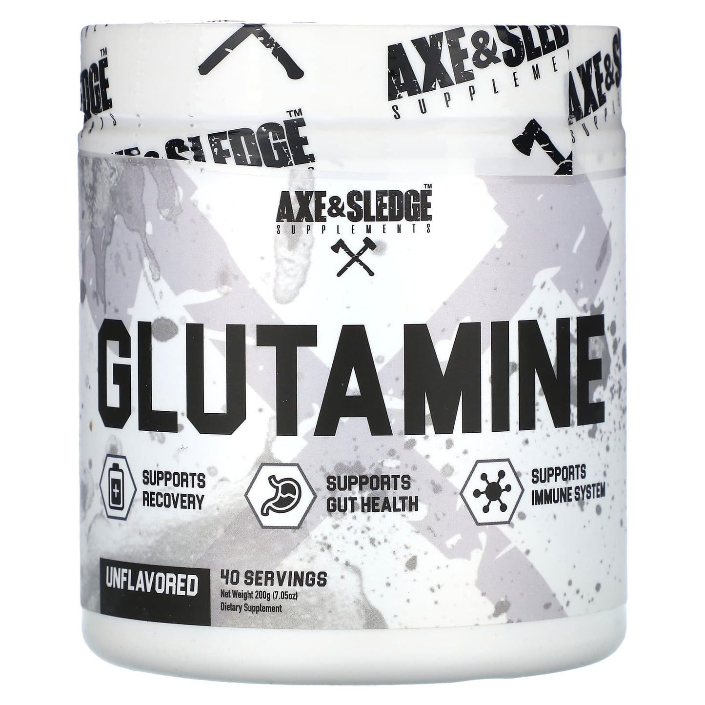 Axe & Sledge Supplements-Basics-Glutamine-Unflavored-7.05 oz (200 g)