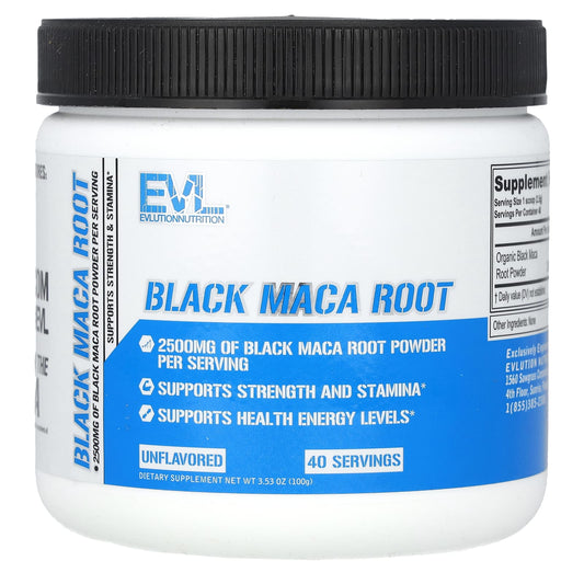 EVLution Nutrition-Black Maca Root-Unflavored-3.53 oz (100 g)