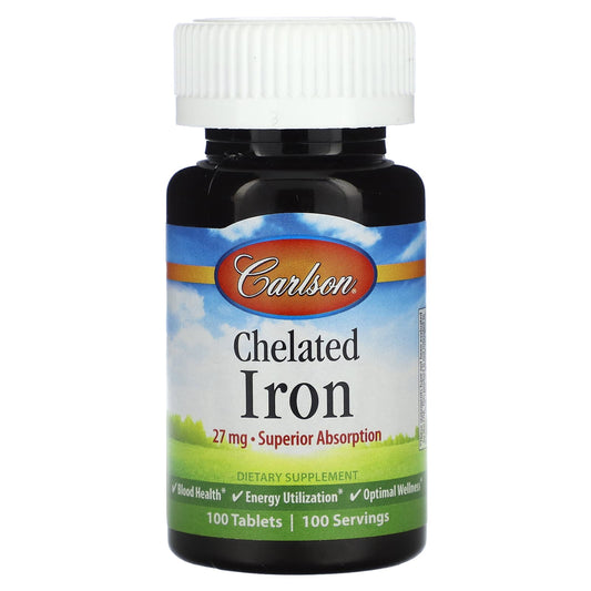 Carlson-Chelated Iron-27 mg-100 Tablets