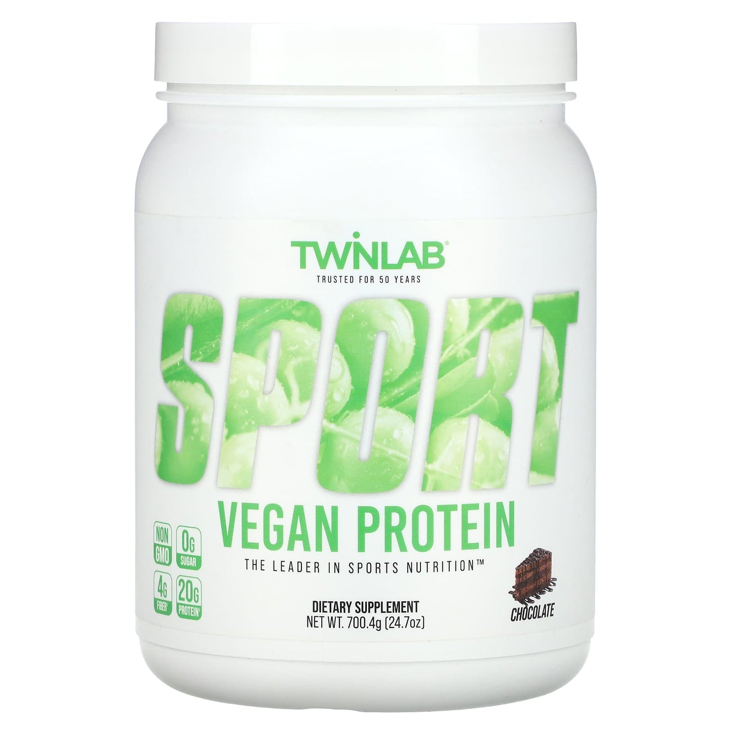 Twinlab-Sport-Vegan Protein-Chocolate-24.7 oz (700.4 g)