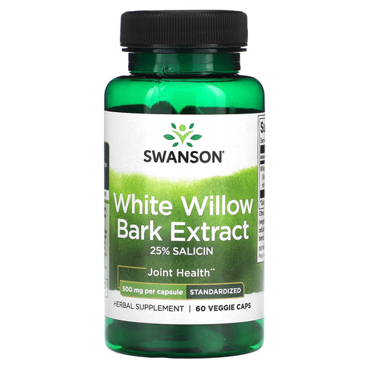 Swanson-White Willow Bark Extract-500 mg-60 Veggie Caps