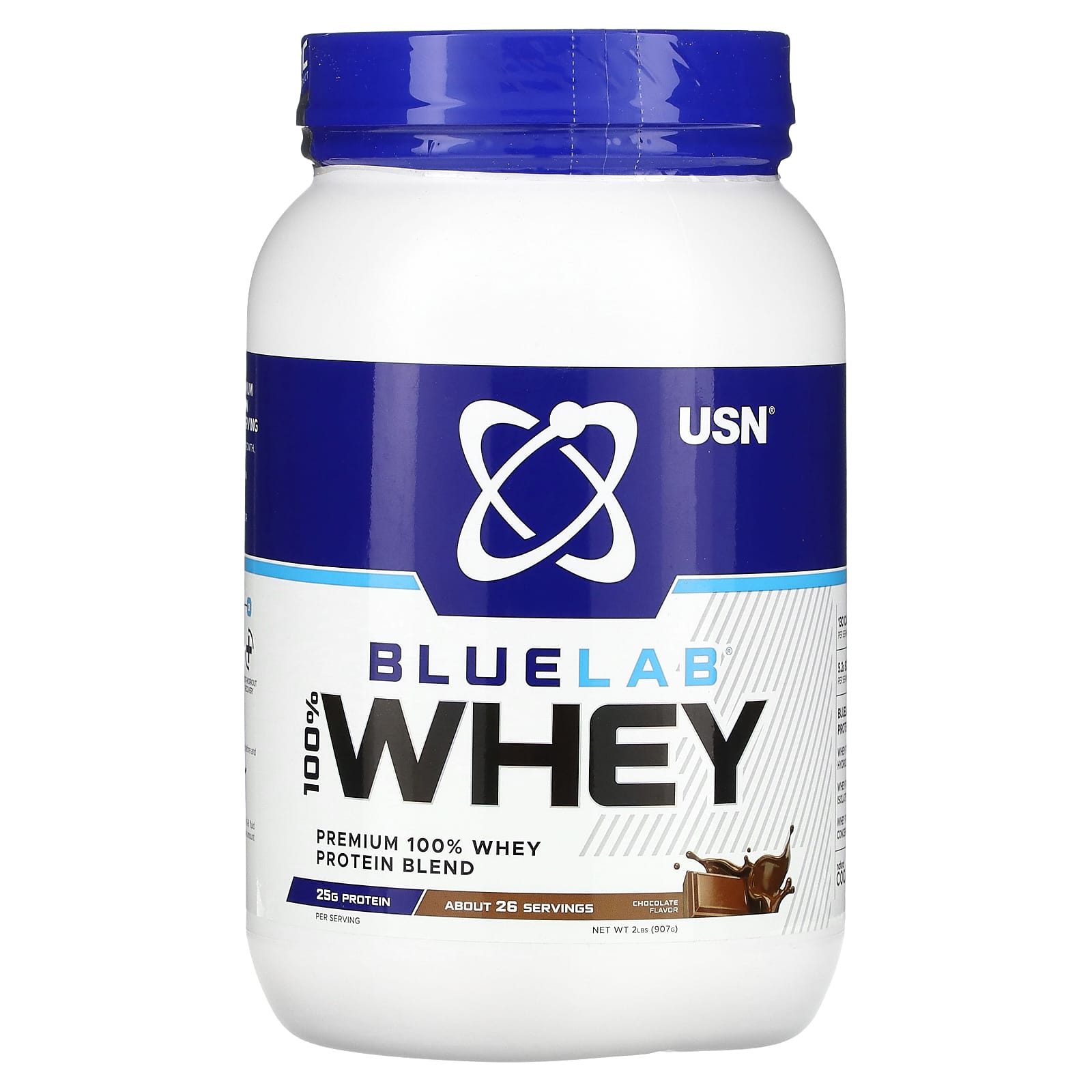 USN-BLUELAB-100% Whey-Chocolate-2 lbs (907 g)